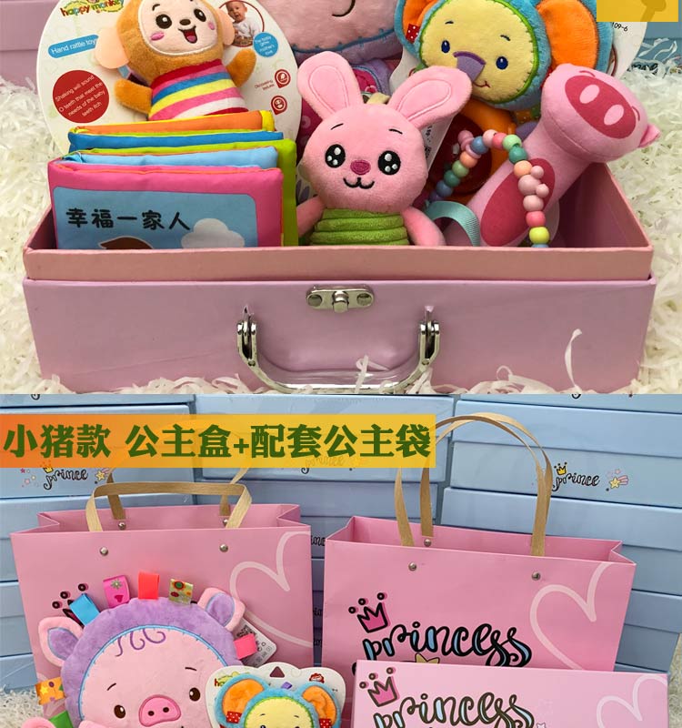 新生儿玩具礼盒百日礼品婴儿满月月子礼物百天礼盒初生宝宝用品周岁