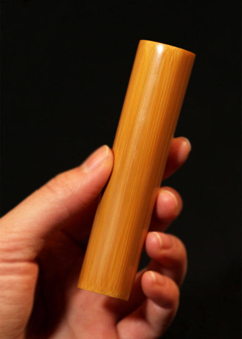 实心竹玉竹把件文玩竹子把玩件精磨竹雕挂件实心竹把件玉化竹子送老公