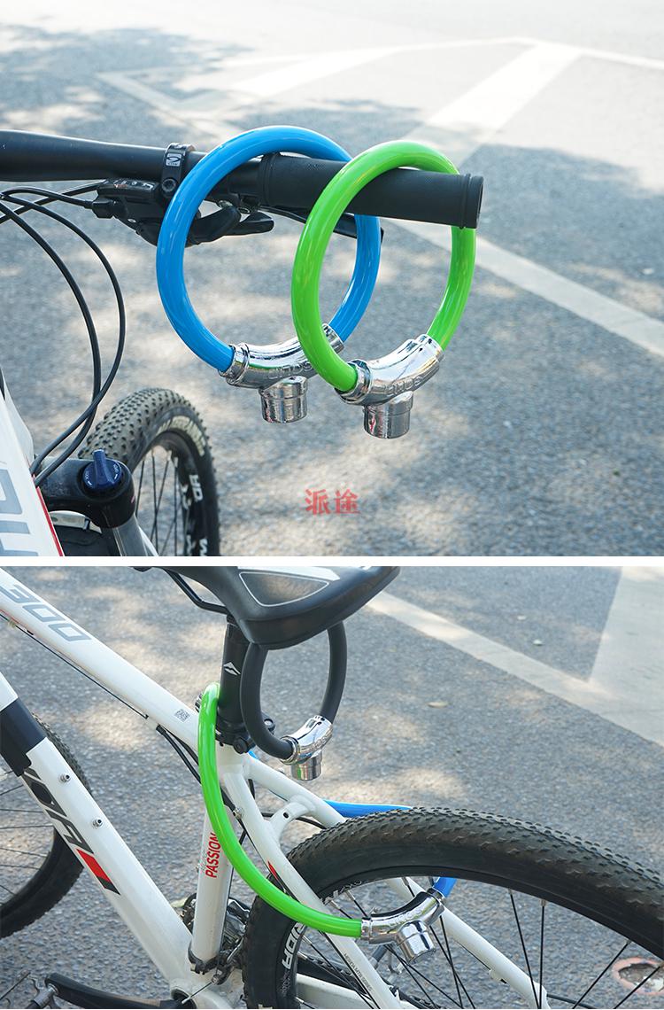 自行车锁电动电瓶摩托车防盗锁安全便携小巧型山地单车环形车锁升级
