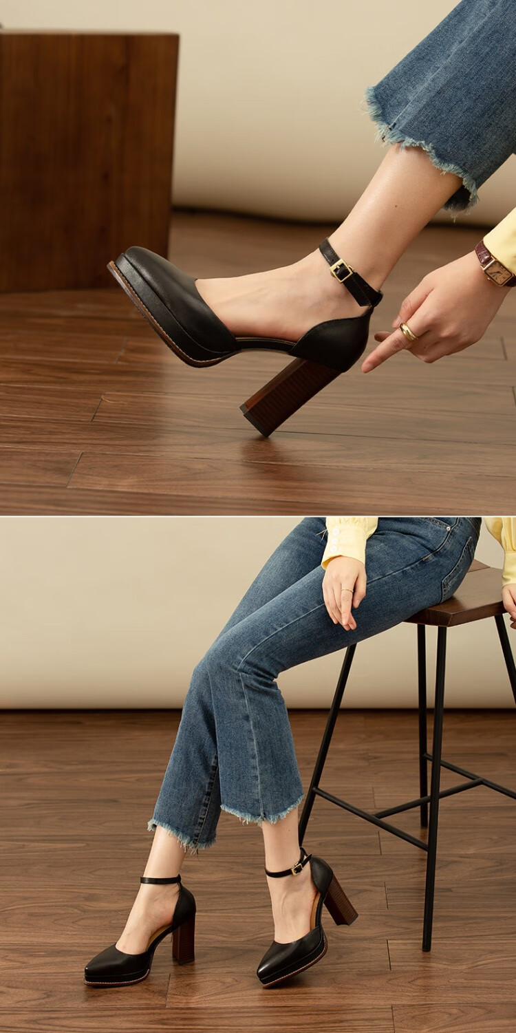 比度格林兰品牌厘米恨天高防水台凉鞋女夏季新款欧美风文艺复古高跟