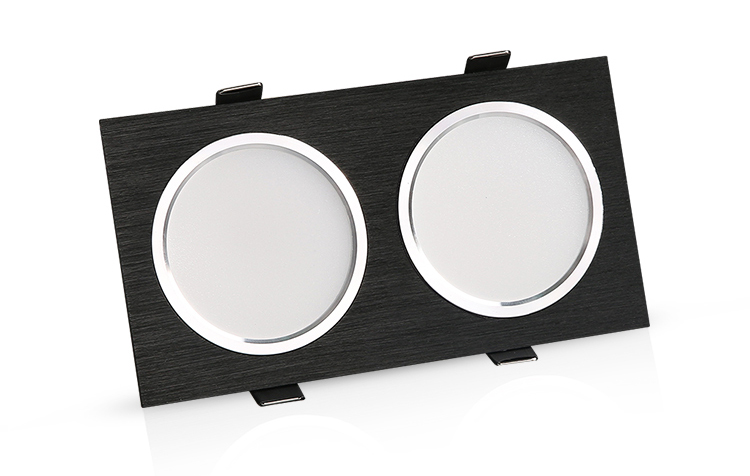 欧普照明官方旗舰同款led双头筒灯双筒嵌入式黑色双排斗胆射灯三色变