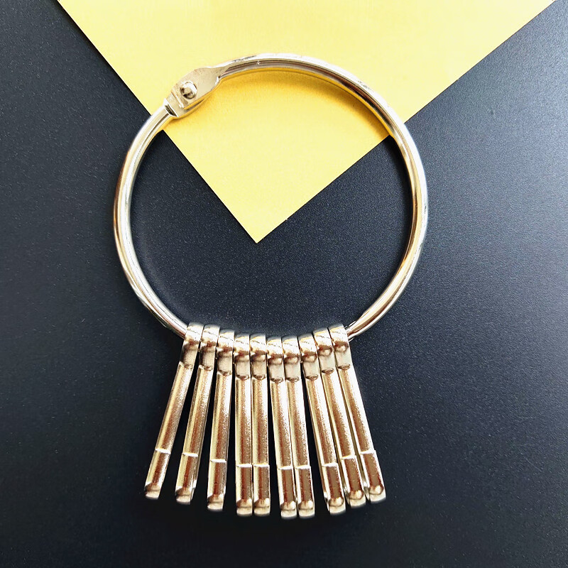 包租婆钥匙盘钥匙收纳包租婆金属圆盘带标记牌钥匙环大圈扣环钥匙扣圈