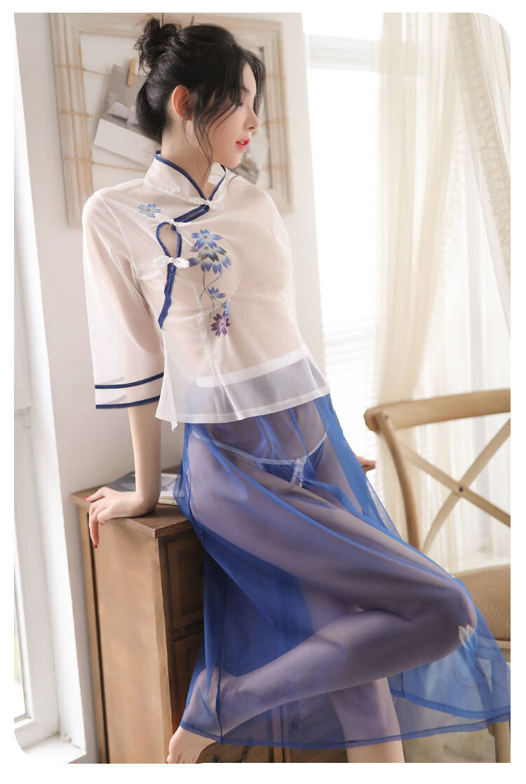 角色扮演成人情趣睡衣sm制服套装性感诱惑上衣裙子内裤浅紫色s8090斤