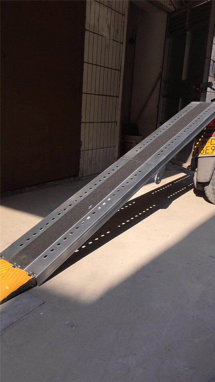 台阶斜坡板摩托车轮椅上车楼梯装车神器无障碍坡道板 折叠款 2 米长款