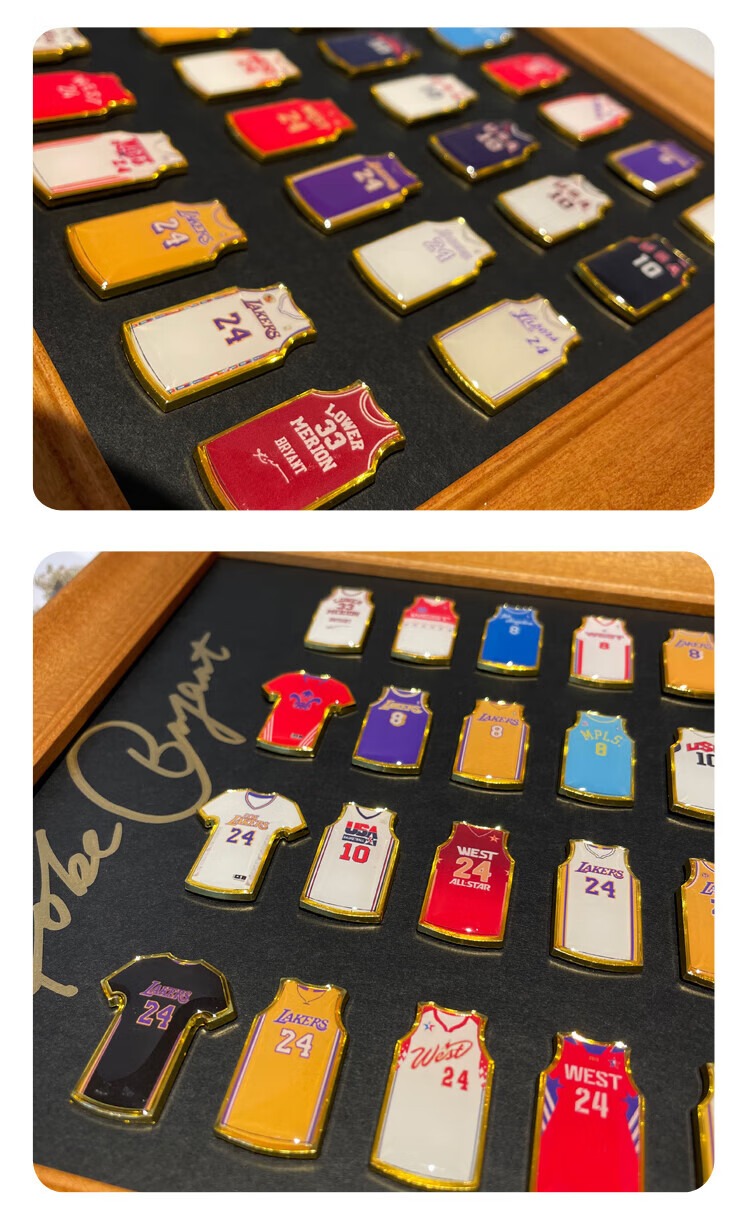 科比科比周边篮球40件球衣徽章相框纪念品男友生日节日礼物礼盒科比