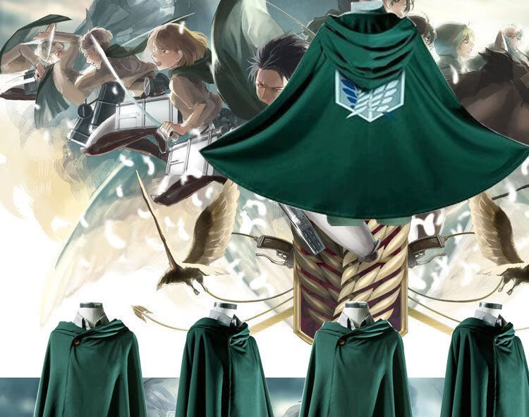 cos披风进击的巨人艾伦三笠兵长调查兵团斗篷化妆舞会万圣节 xxl 特惠