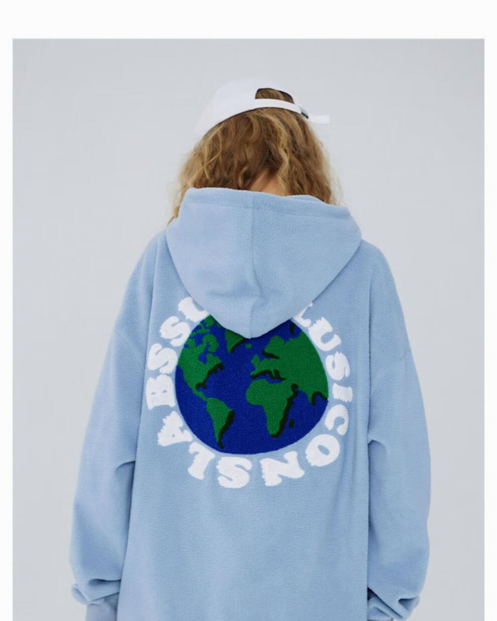 赤宏iconslab联名ssur plus圈星地球摇粒仿羊羔绒卫衣情侣建鹏同款