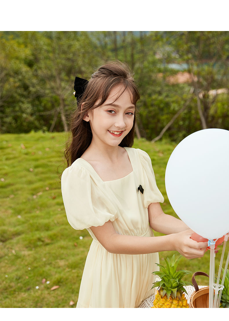 索菲熊女童裙子夏季912岁中大童连衣裙小女孩子百搭外穿洋气小裙子夏