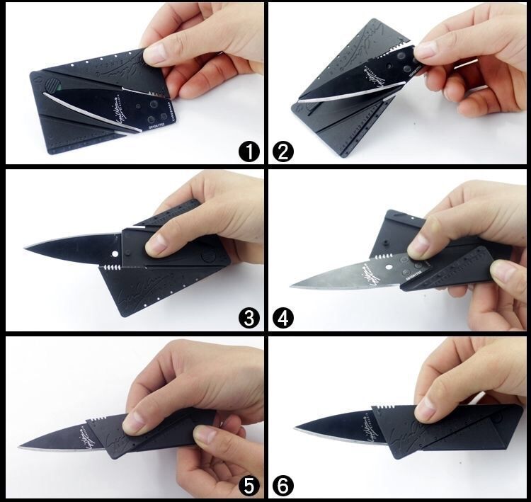 野外生存卡片卡便携多功能工具卡加厚救生卡户外卡片刀露营生存装备