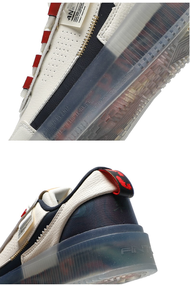 安踏板鞋果冻鞋stash联名款男鞋2022春冬新款透明底时尚厚底休闲滑板