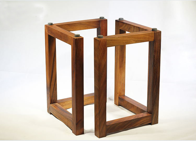 茶餐桌腿配套桌脚架定制桌子腿大理石台面胡桃木工字架40宽68高标配