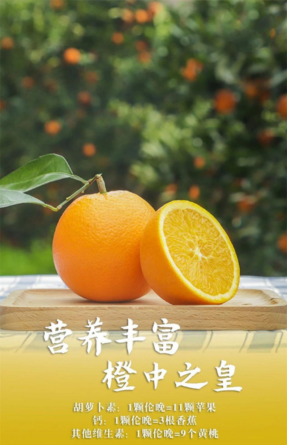 新鲜当季正宗伦晚脐橙应季水果夏橙春甜橙子冰糖橙果冻橙赣南现摘60mm