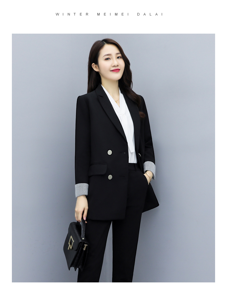 keyuyao品牌女装职业气质小西装外套女2022春秋款宽松休闲黑色西服