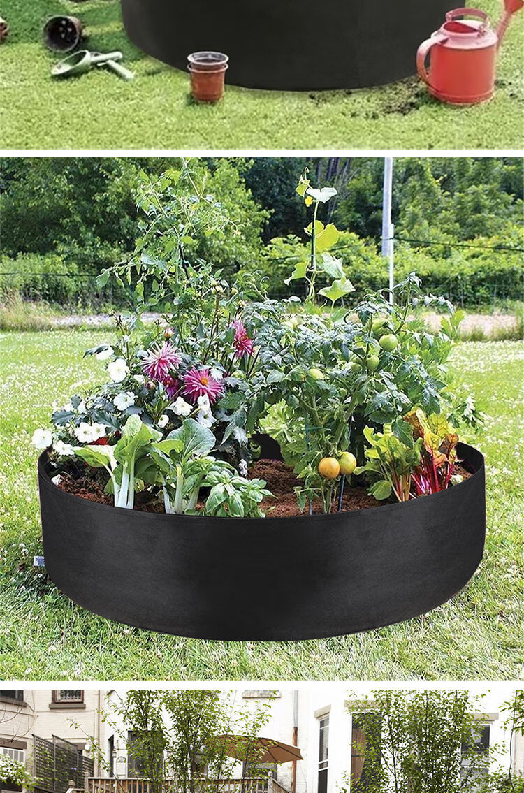 晴文无纺布美种植袋特大楼顶种菜防腐木种植花箱阳台加厚蔬果透气绿色