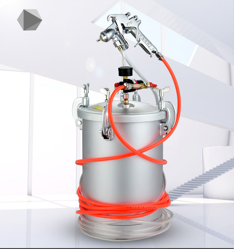 10升水包水多彩喷枪水包砂仿石漆理石漆喷涂机pvc滴塑10升压力桶单只