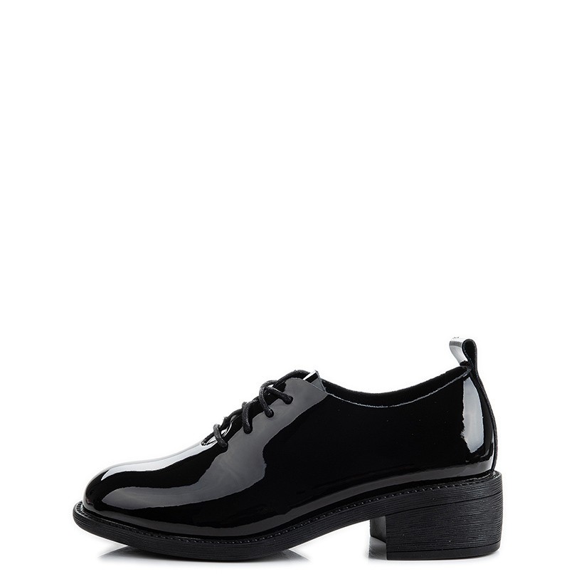 法国montagut梦特娇 新款真皮圆头女鞋学院风绑带平跟单鞋女 黑色 38