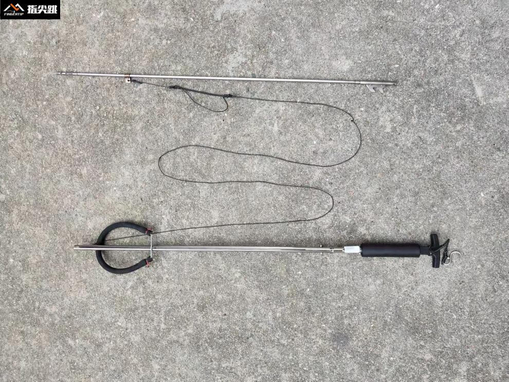 枪射鱼器套装半自动枪不锈钢水下叉鱼器鱼箭抓鱼户外捕鱼神器二个皮筋