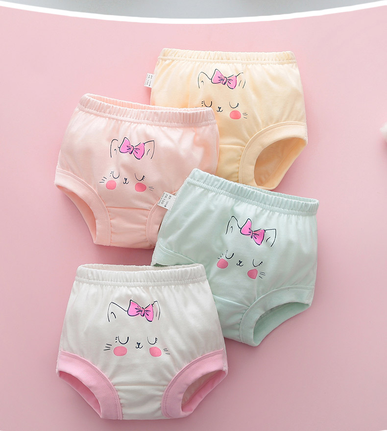 女童三角小内裤头纯棉婴儿童1-2岁3女宝宝4女宝6婴幼儿裤衩不夹pp 【4
