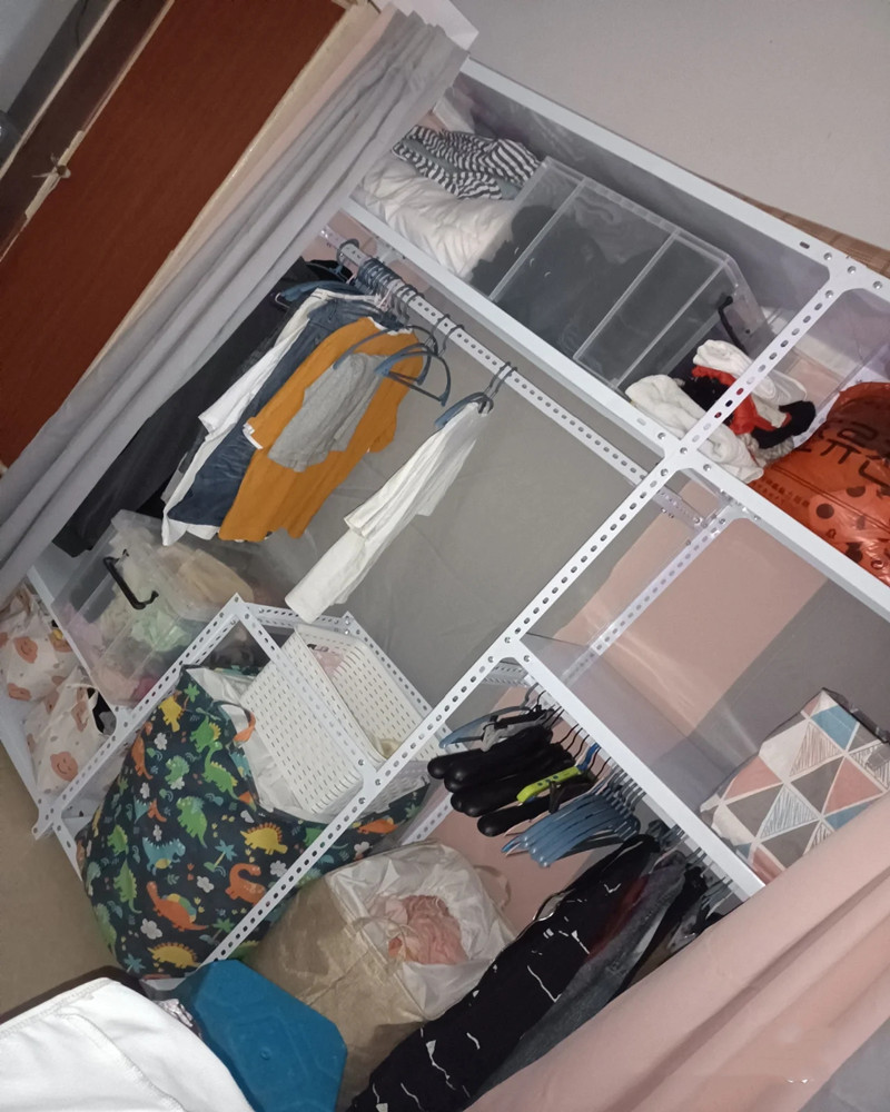 2022新款角钢衣柜 角钢铁板衣柜自制家用出租房收纳晾衣架置物架衣架