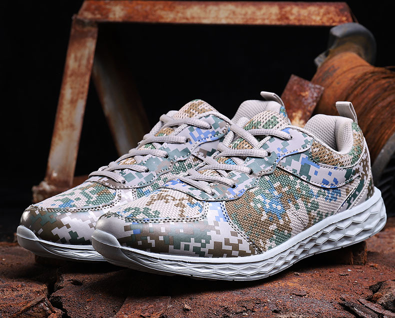 新式迷彩鞋07作训鞋升级春秋超轻跑步胶鞋低帮迷彩跑鞋军鞋男徒步登山