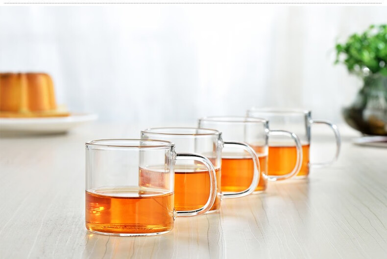 玻璃杯小茶杯加厚耐热高硼硅玻璃杯茶杯水杯品茗杯功夫茶杯120ml透明