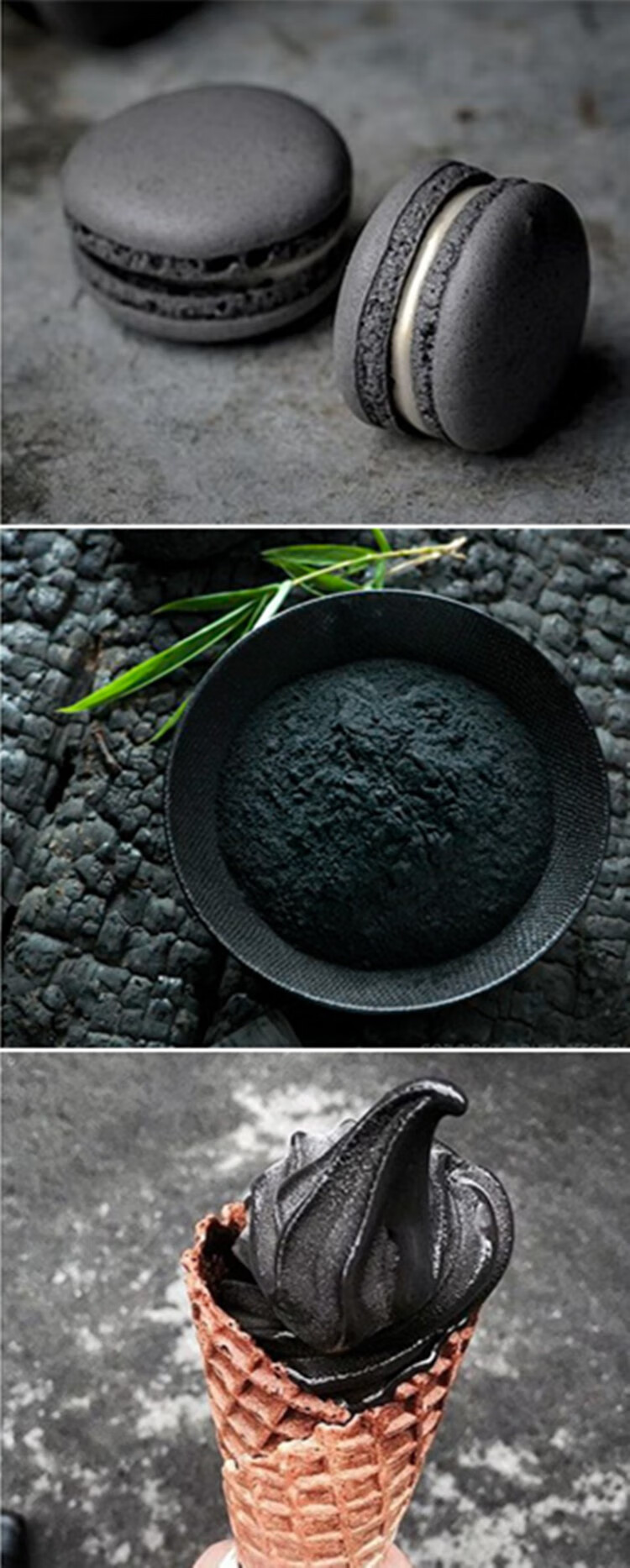 黑崎植物炭黑 竹炭粉 烘焙食用包子馒头饼干披萨面包用竹炭粉 纳米级