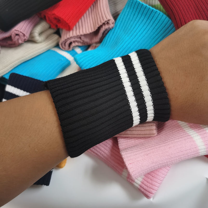 喻小熊袖头女秋冬弹力螺纹袖口服棉衣运动服装裤脚色加厚松紧罗纹口一