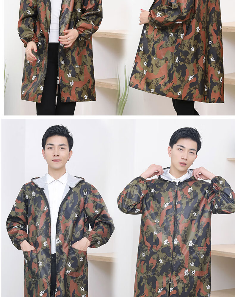 【防水防油】灶衣工作服男士薄款溥款大人罩衣长袖女时尚夏天透气围裙