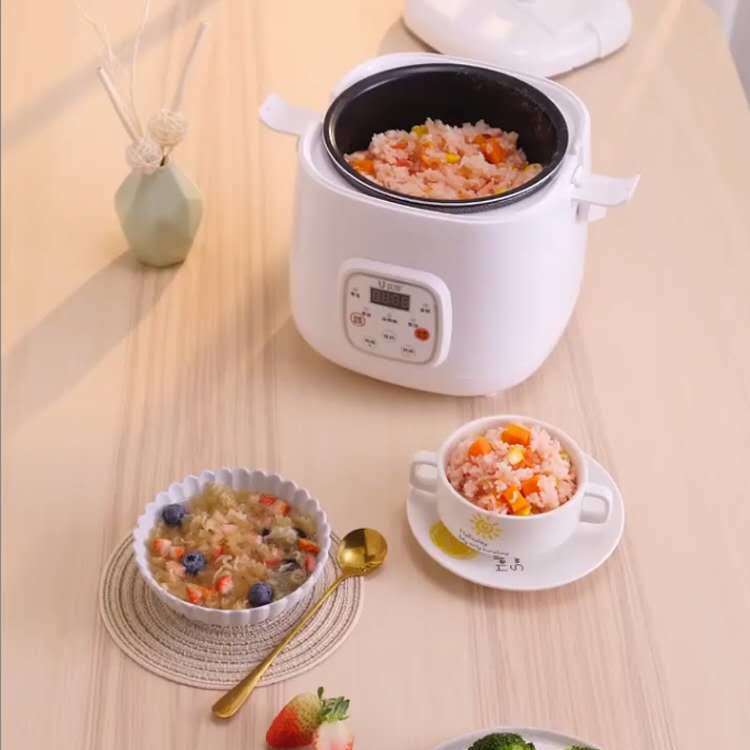 优囹优雪yx-2040蒸煮两用煲汤煮饭电饭锅上蒸下煮家用2-4人迷你电饭煲