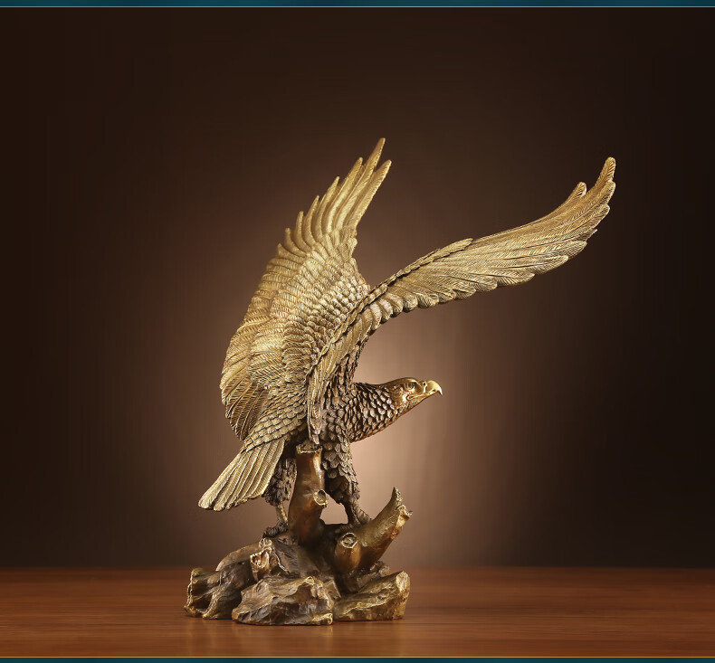 全铜大鹏展翅老鹰摆件办公室大展鸿图工艺品开业礼品摆件大鹏展翅小