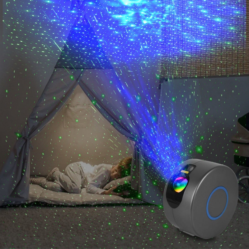 七彩极光星空投影灯3d视觉满天星云激光投影仪蹦迪灯家用小夜灯 星空