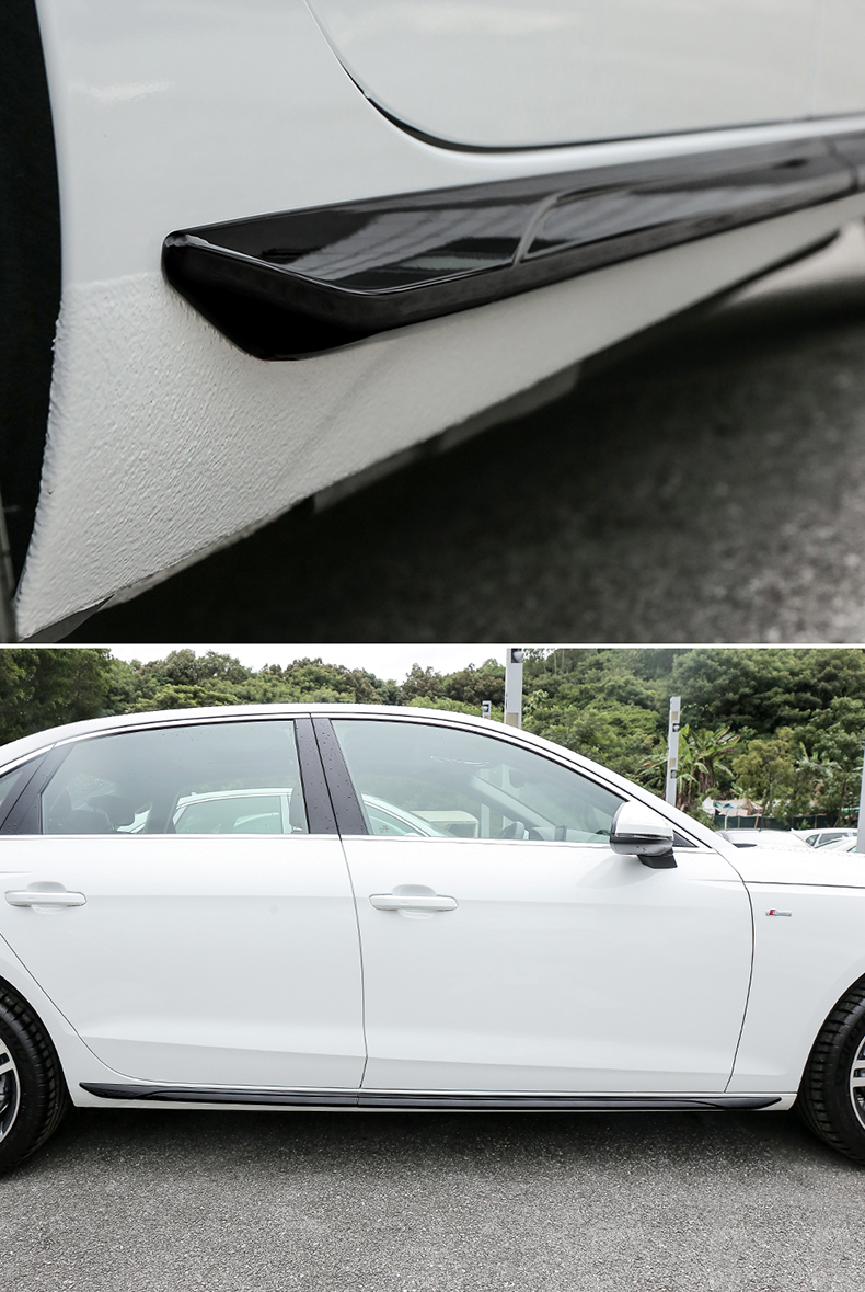 舒迈1722新款奥迪a4l侧裙边条防撞装饰贴条黑武士套件外观改装汽车