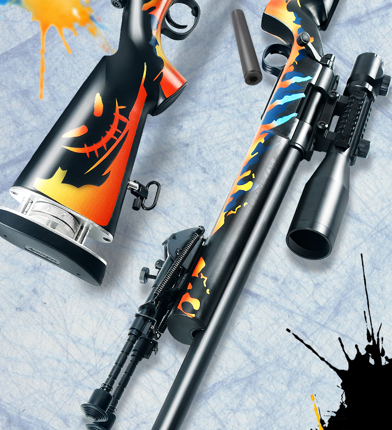 捷鹰m24抛壳软弹枪awm枪软蛋男孩改装模型金属吃鸡玩具枪生日礼物m24