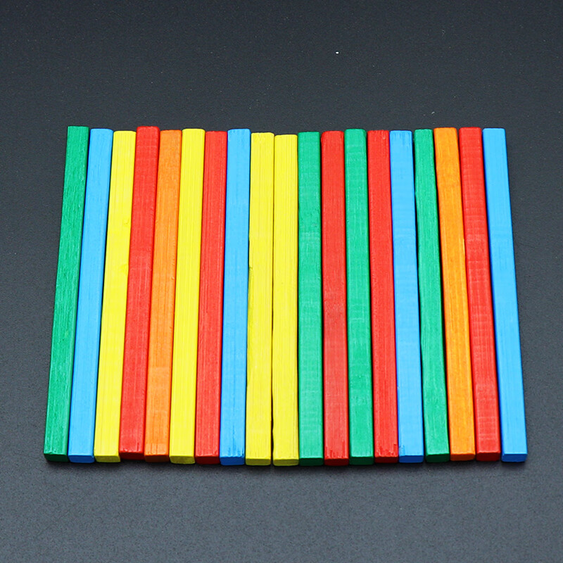小木棍100根盒装 儿童数数棒方形小木棒带盒子算数小棒盒装数学棒小