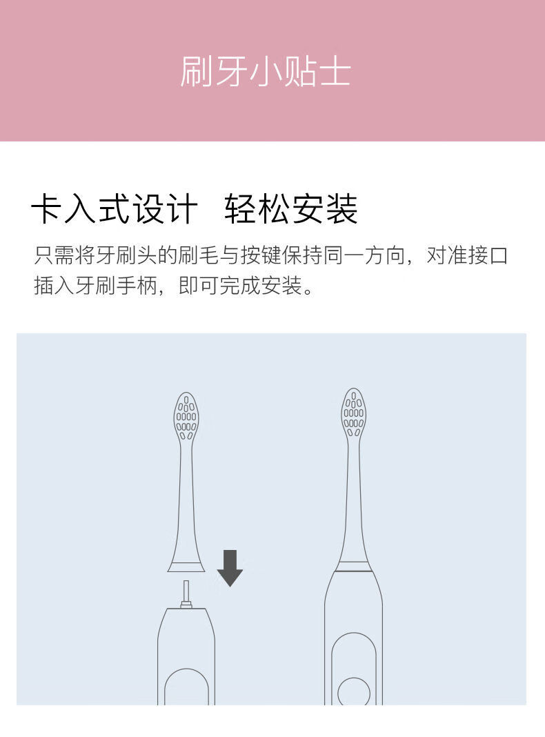 适配usmile电动牙刷刷头y1sp3p1u31号y4s大理石通用替换头旦榄呵护款