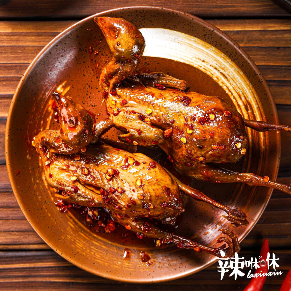 辣咻咻 冷吃鹌鹑 麻辣香辣五香卤味熟食四川特产美食网红包装开袋