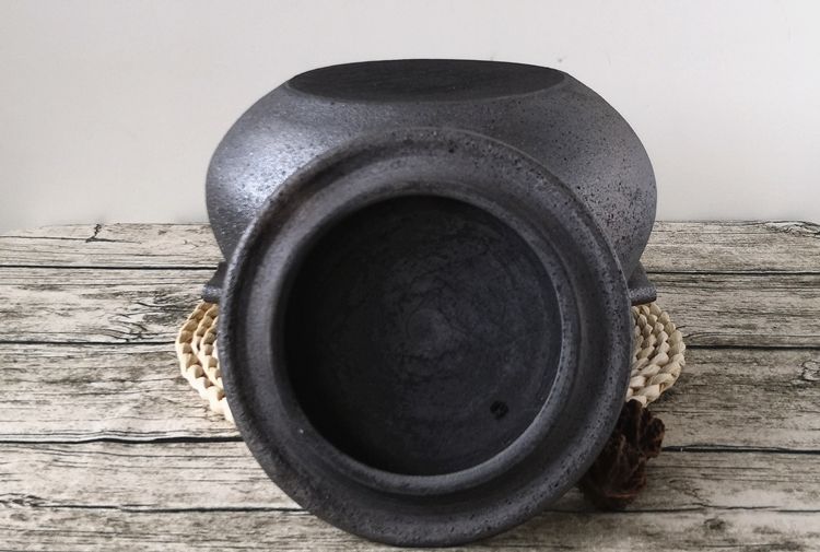 黑砂锅煲汤家用炖锅老式土沙锅燃气灶明火专用砂锅瓦罐陶土锅 2.