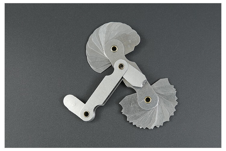 晶花半径规高精度半径尺测量圆弧工具弧度r规样板圆角规 r1-6.