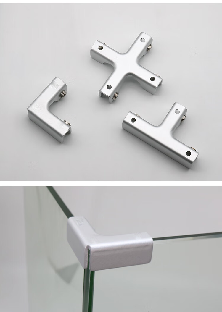 定制定制304l型直角鱼缸口加固玻璃夹瓷砖固定夹子玻璃柜架玻璃组合