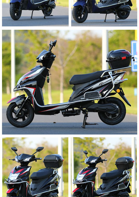 尚领电动车大功率爬坡王电动摩托车电动踏板车长跑王黑分红下单送护杠