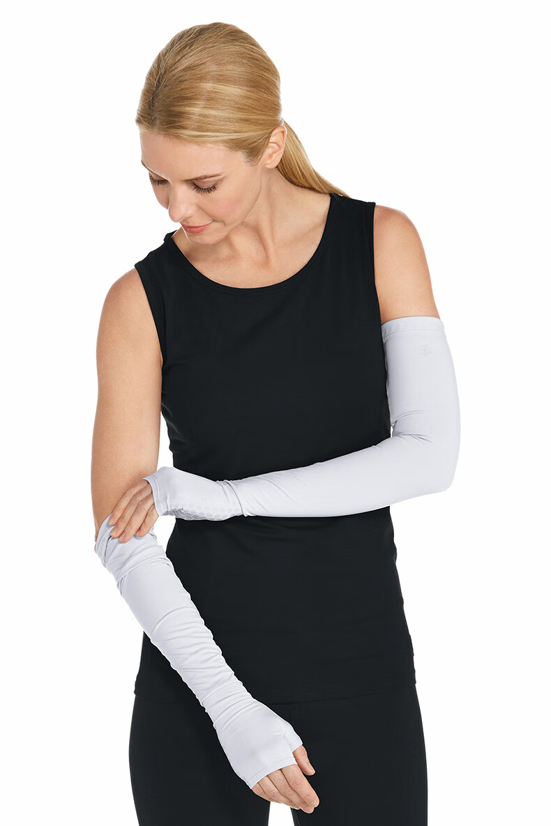 美国coolibar长款防紫外线袖套 07038 黑色 l