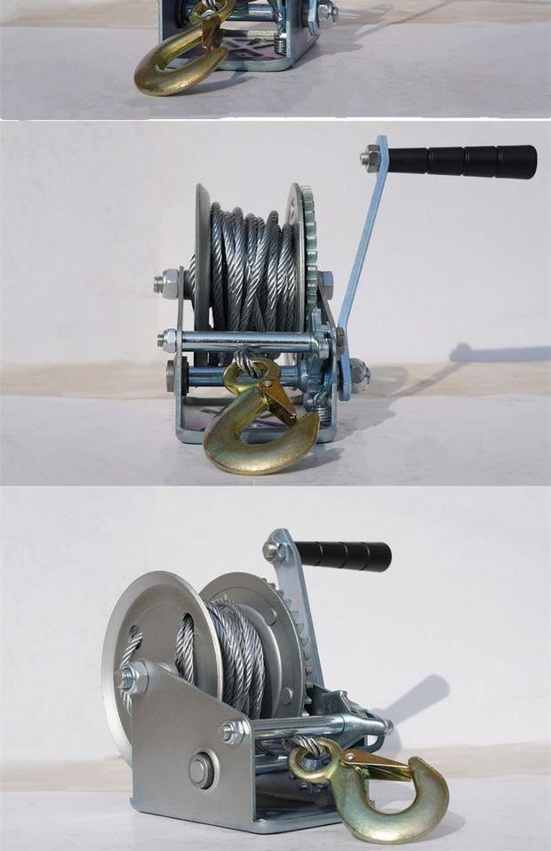 手动滑轮升降器卷扬机小吊机家用手摇绞盘手动提升机小型升降机牵定制