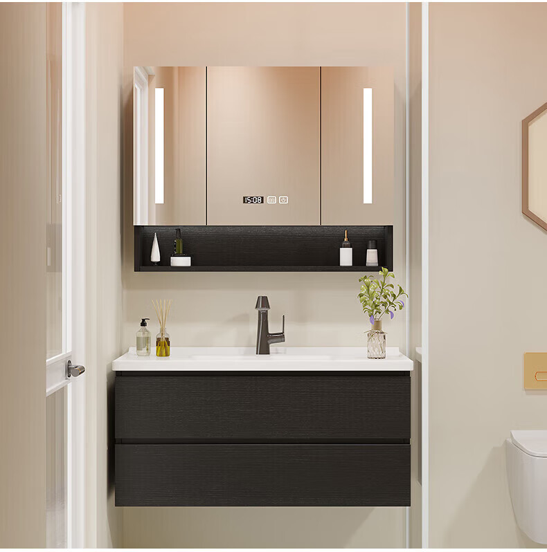 日本卫浴toto 北欧实木浴室柜洗脸盆洗手盆柜组合卫生间洗漱台盆简约