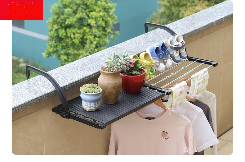 晾鞋神器可伸缩窗台折叠晾衣架阳台挂鞋架室内晒衣架晾鞋架窗户神器