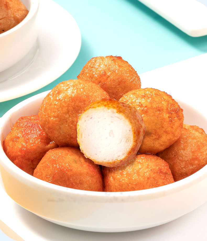 广州日式鱼蛋原味鱼丸黄金咖喱鱼蛋小吃零食休闲食品即食日式鱼蛋咖喱