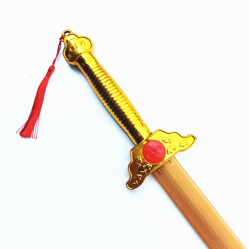 儿童玩具剑男孩宝剑软胶塑料竹剑木剑儿童玩具青龙剑仿真表演道具蓝色