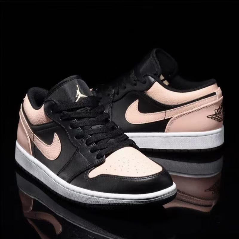 旗舰官方同款aj1 low crimson tint 黑粉脚趾 男女同款 低帮百搭 休闲