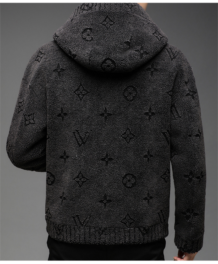 华伦天奴奥兰迪轻奢夹克外套男春季男装宽松休闲印花上衣男士连帽工装