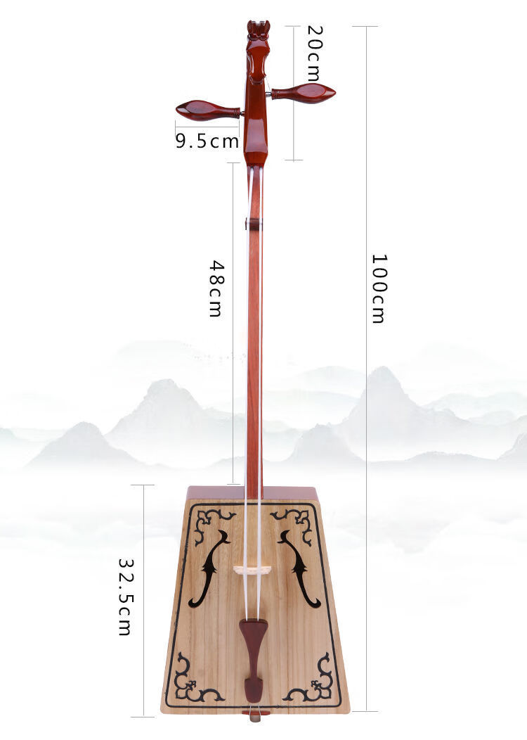 miling马头琴挖版专琴演奏乐器初学蒙古马头琴入门考级专用 乌木指板