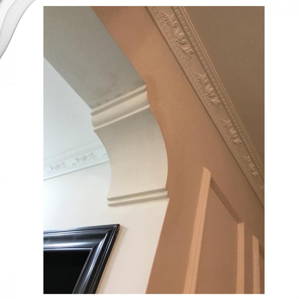 石膏梁托欧式垭口拱形弧形造型门头中式石膏线吊顶线雕花梁托石膏l10